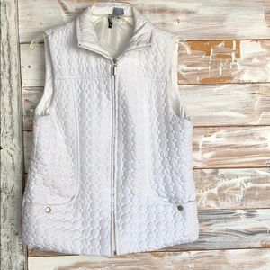 Puffy White Vest